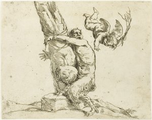 Amor straffar en satyr av Jusepe de Ribera