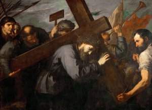 Jesus portant la Croix - Kristus som bär korset - Jose de Ribera (1591-1652). Olja på duk, ca. 1635. Mått : 144x198 cm. Konsthistoriska museet, Vienne av Jusepe de Ribera