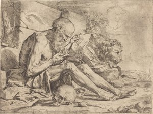 Sankt Hieronymus läser av Jusepe de Ribera