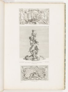 Prydnadspanel som visar bortförandet av Hélène, pl. 24 i Oeuvre av Juste Aurèle Meissonnier