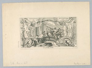 Prydnad med figurer av Juste Aurèle Meissonnier