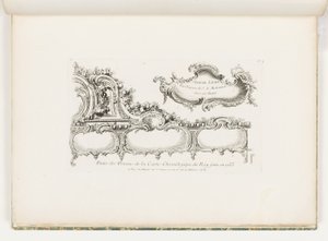 Part of the Ornamentation of the 1733 Chronology (Gamla testamentet) för konungen], pl. 35 i verk av Juste Aurele Meissonnier av Juste Aurèle Meissonnier