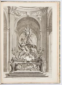 Design för Mästaraltaret i kyrkan St. Sulpice de Paris, skylt 109, i Oeuvres de Juste-Aurèle Meissonnier (Verk av Juste-Aurèle Meissonnier) av Juste Aurèle Meissonnier