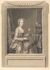 Fröken hans syster av Juste Chevillet after Jean Gaspard Heilmann