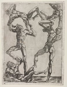 Pyramid of Five Men, ca. 1543. av Juste de Juste