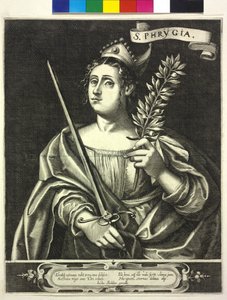 Gravyr av Justus Sadeler frygisk sibylla (gravyr)