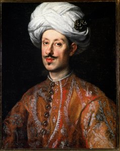 Porträtt av Ferdinando II de Medici (Ferdinand II de Medicis) (1610-1670) i ​​orientalisk kostym Målning av Justus Sustermans (1597-1681) 1600-talets Florens, Pitti-palatset