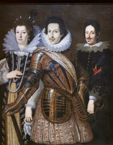 Cosimo II av Medici med sin hustru Maria Magdalena av Österrike och hans son Ferdinand II