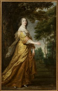 Louise Marie de Gonzague Nevers (Marie Louise de Gonzague ou de Mantoue), drottning av Polen - Porträtt av Marie Louise Gonzaga (1611-1667), drottning av Polen, av Egmont, Justus van (1601-1674) (Justus av Egmont) . olja på duk