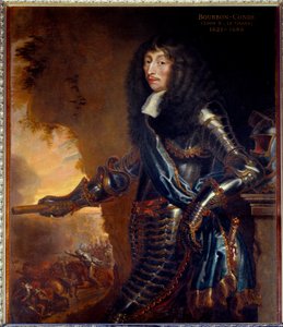Hellängdsporträtt av Grand Conde, Louis II Prince of Bourbon (Bourbon-Conde) (1621-1686) - Målning av Juste D