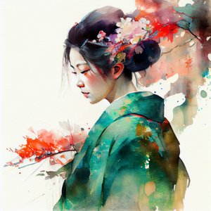 Höstporträtt i kimono av Justyna Jaszke