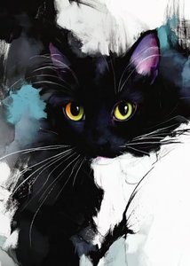Pastellmålning av en katt (16)