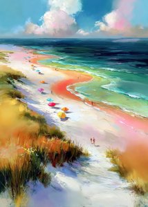 En färgsprakande dag på stranden av Justyna Jaszke