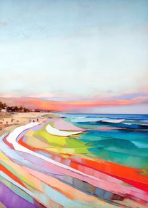 Den färgsprakande Sunset Beach av Justyna Jaszke