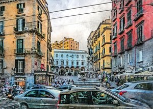 Akvarellkonst från Neapel, Italien (13)