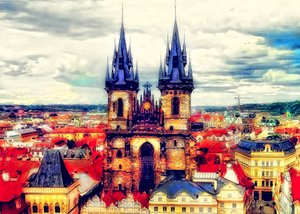 Torn i Prags gamla stad av Justyna Jaszke