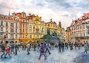 Gamla stans torg i Prag av Justyna Jaszke