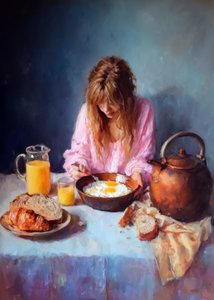 En lugn frukost på morgonen av Justyna Jaszke