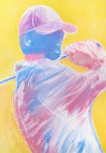 En livfull golfsving av Justyna Jaszke