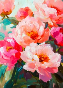 Färgsprakande pionblommor av Justyna Jaszke
