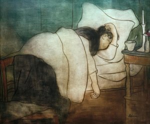 Kvinna i sängen av József Rippl Rónai