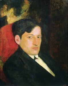 Porträtt av D. Shevardnadze, 1921 (olja på kort)