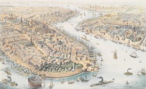 New-York Från sydväst, ca. 1852. av K. Th. Westermann