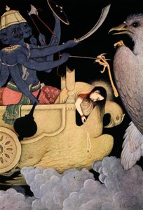 Ravana slåss med Jatayu, 1913.
