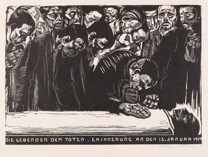 Jubileumsblad för Karl Liebknecht, 1920. av Käthe Kollwitz