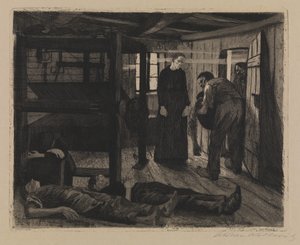Ett vävarupplopp - slut av Käthe Kollwitz
