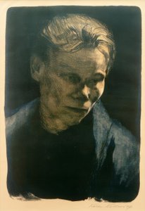 K.Kollwitz, bystporträtt av en arbetarkvinna av Käthe Kollwitz