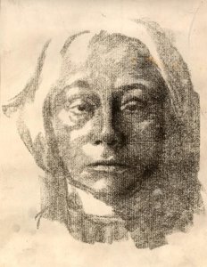 Självporträtt av Käthe Kollwitz