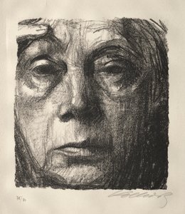 Självporträtt av Käthe Kollwitz