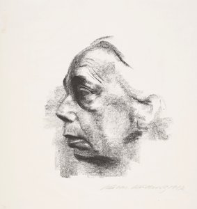 Självporträtt i profil av Käthe Kollwitz