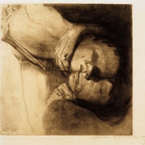 Död, fru och barn av Käthe Kollwitz