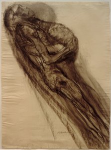 Döden och kvinnan, skyhöga av Käthe Kollwitz