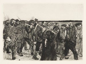 Weberzug (Vävarnas marsch) av Käthe Kollwitz