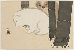 Flowers of a Hundred Worlds (Momoyogusa): Valpar (Enokoro) av Kamisaka Sekka