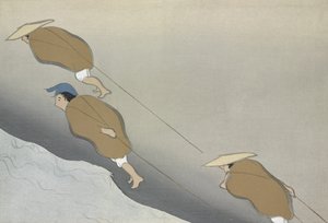 Hikifune, från Momoyo-gusa (The World of Things) Vol II, pub.1909 (träsnitt i färgblock) av Kamisaka Sekka