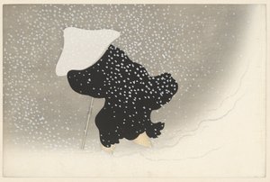 Virvlande snö, 1909 (träblocktryck)