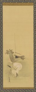 Häger och lotus, Edo-period, mitten av 1600-talet - början av 1700-talet.