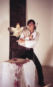 Föreställningen ”Bloody Table” av Kanat Ibragimov