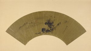 Flod och röd sol, Edo-period, tidigt 1800-tal. av Kano Isen