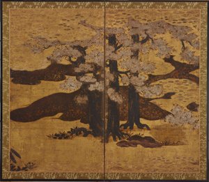 Blommande körsbärsträd, Edo-period, ca.1580-1635.