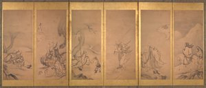 Buddhistiska, daoistiska och konfucianska patriarker av Kano Sanraku