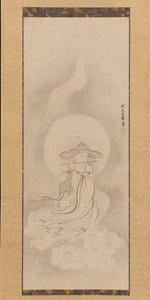Jizo Bosatsu Playing a Flute, mitten av 1600-talet. av Kanō Tan’yū