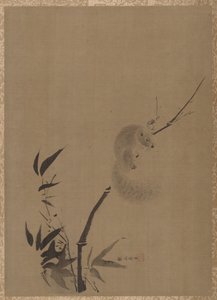 Ekorre på bambu, ca. 1650.