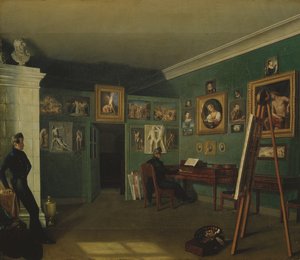 The Painters Studio, 1830 av Kapiton Selentsov