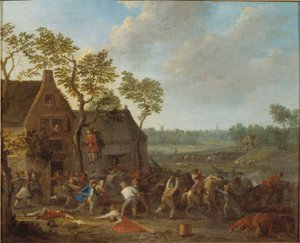 Gårdsrån, ca. 1710. av Karel Breydel