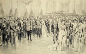 Hovbal i St Nicholas Hall i Vinterpalatset, 1880-talet. av Karel Brozh